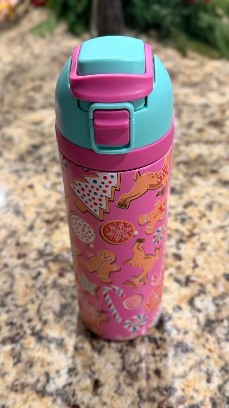 NWT Simply Belle "Christmas Sweets" Stainless Steel Bottle — 24 oz